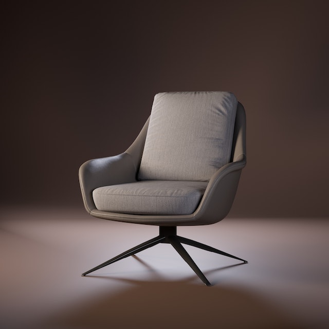 A picture of gray armchair